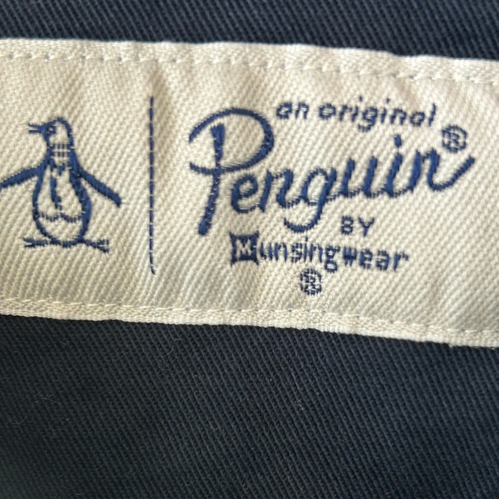 Original Penguin Navy Zip Jacket Mens M Minimalist Classic Workwear - Picture 4 of 10